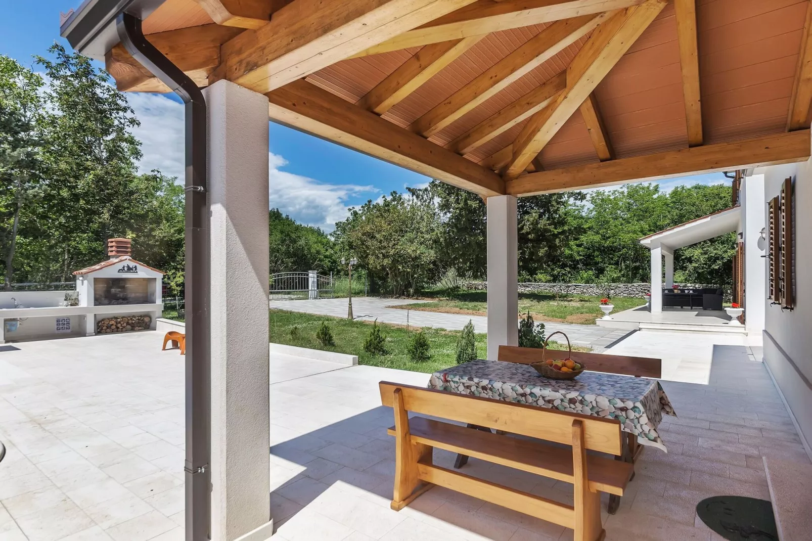 Villa Ana with private pool near Rabac-Terrasbalkon