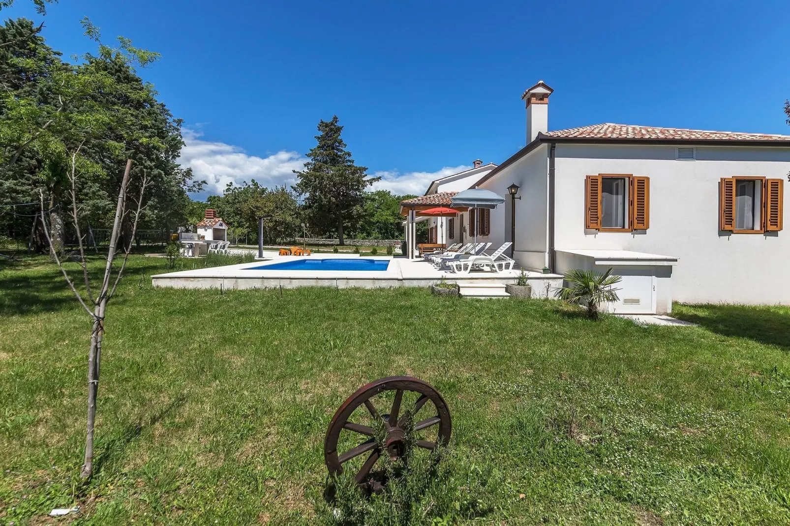 Villa Ana with private pool near Rabac-Tuinen zomer