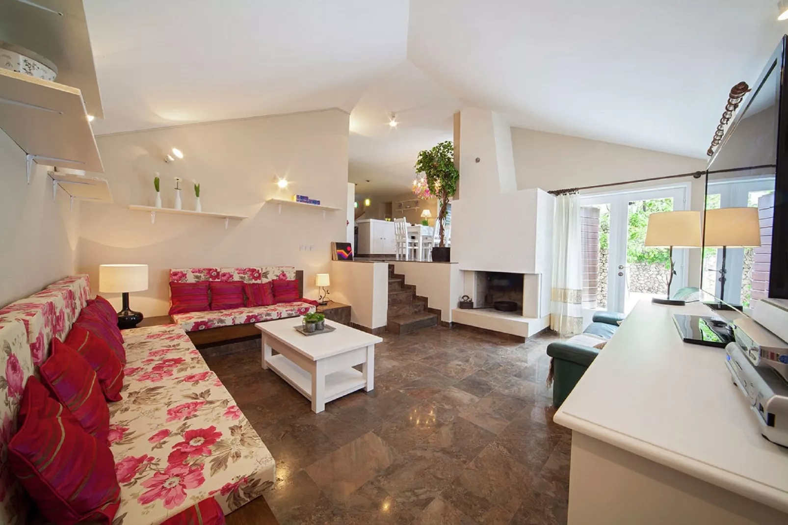 Villa Skalinada-Woonkamer