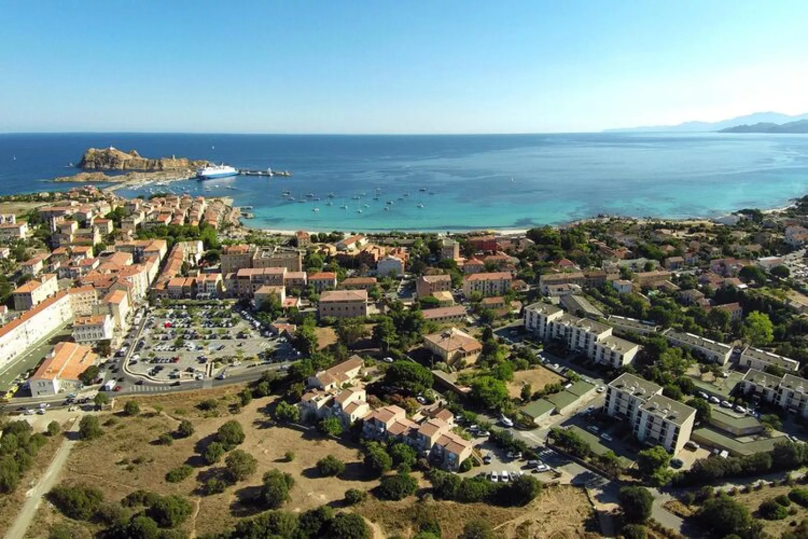 Apartments Motel Le Vieux Moulin Ile Rousse // 2pc4 -Apt 4 pers rez-de-chaussée-Waterzicht