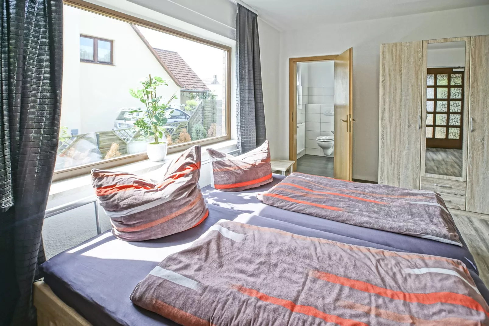 Schöne Ferienwohnung mit Terrasse-Slaapkamer