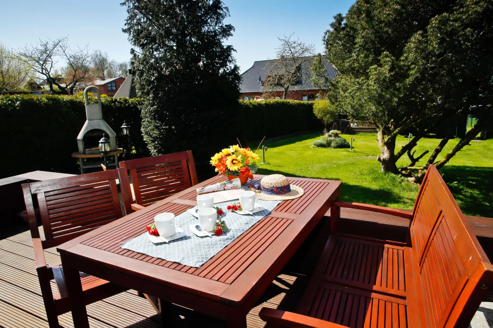 Strandnahe Ferien-Terrasbalkon