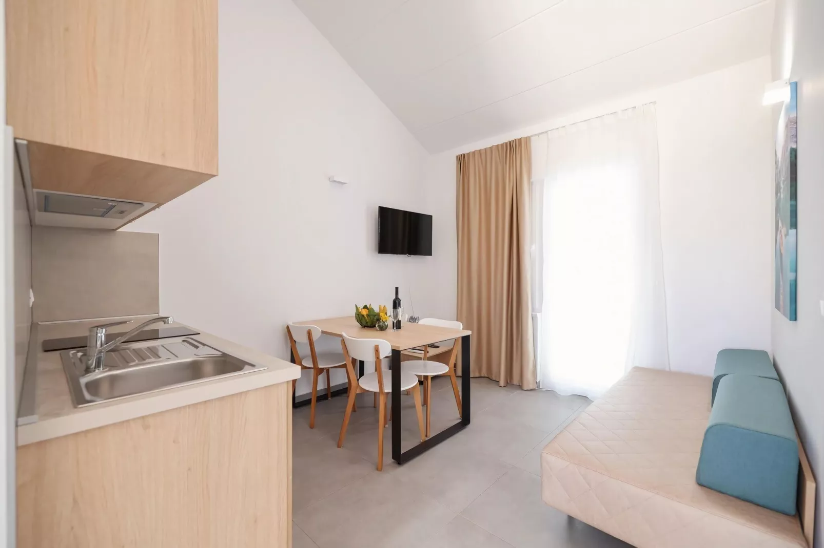 Apartments Medena Trogir - Seget Donji - A2plus2 Superior ca 42 qm für 4 Pers-Woonkamer