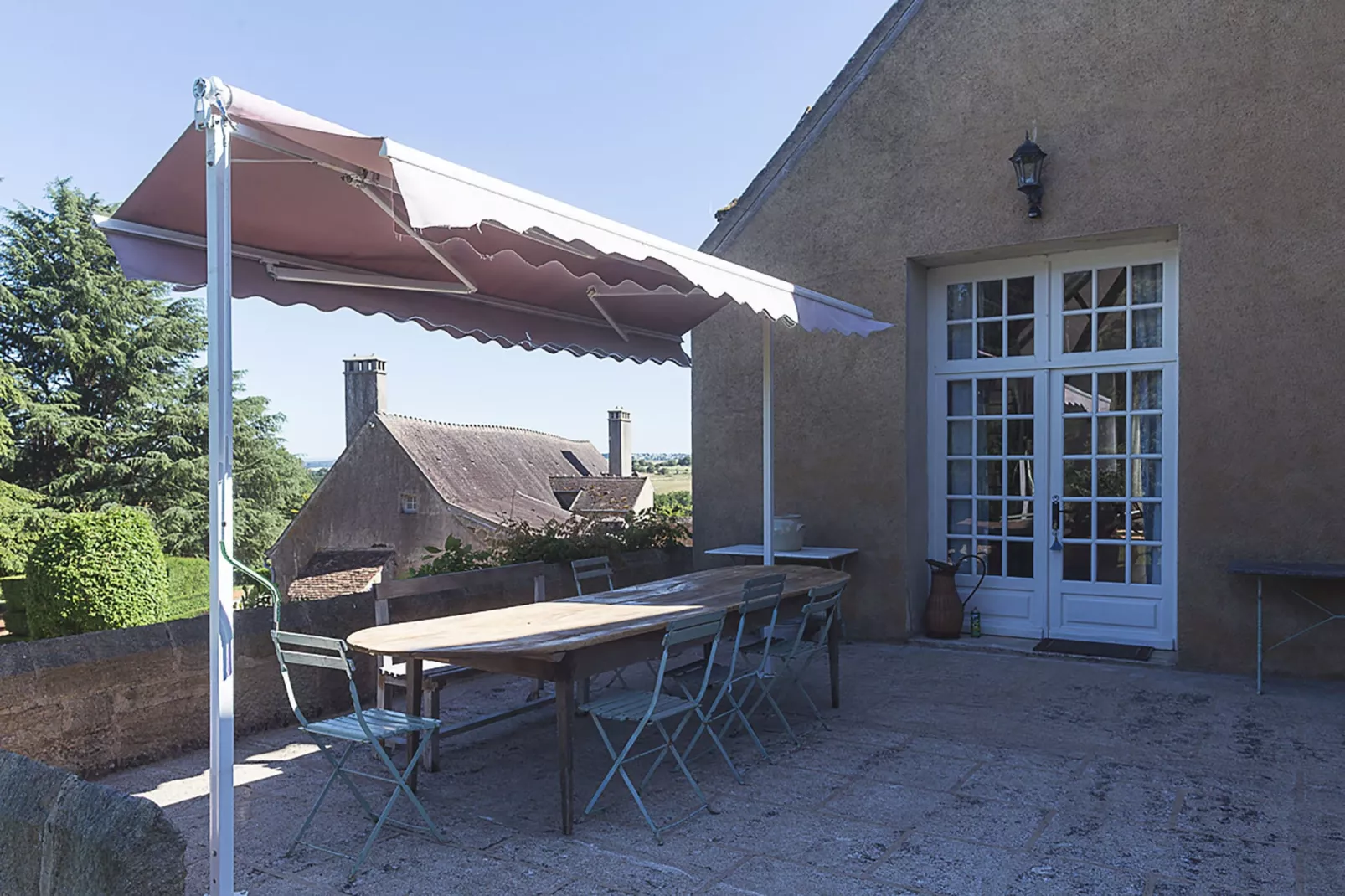 Manoir avec piscine privée-Terrasbalkon