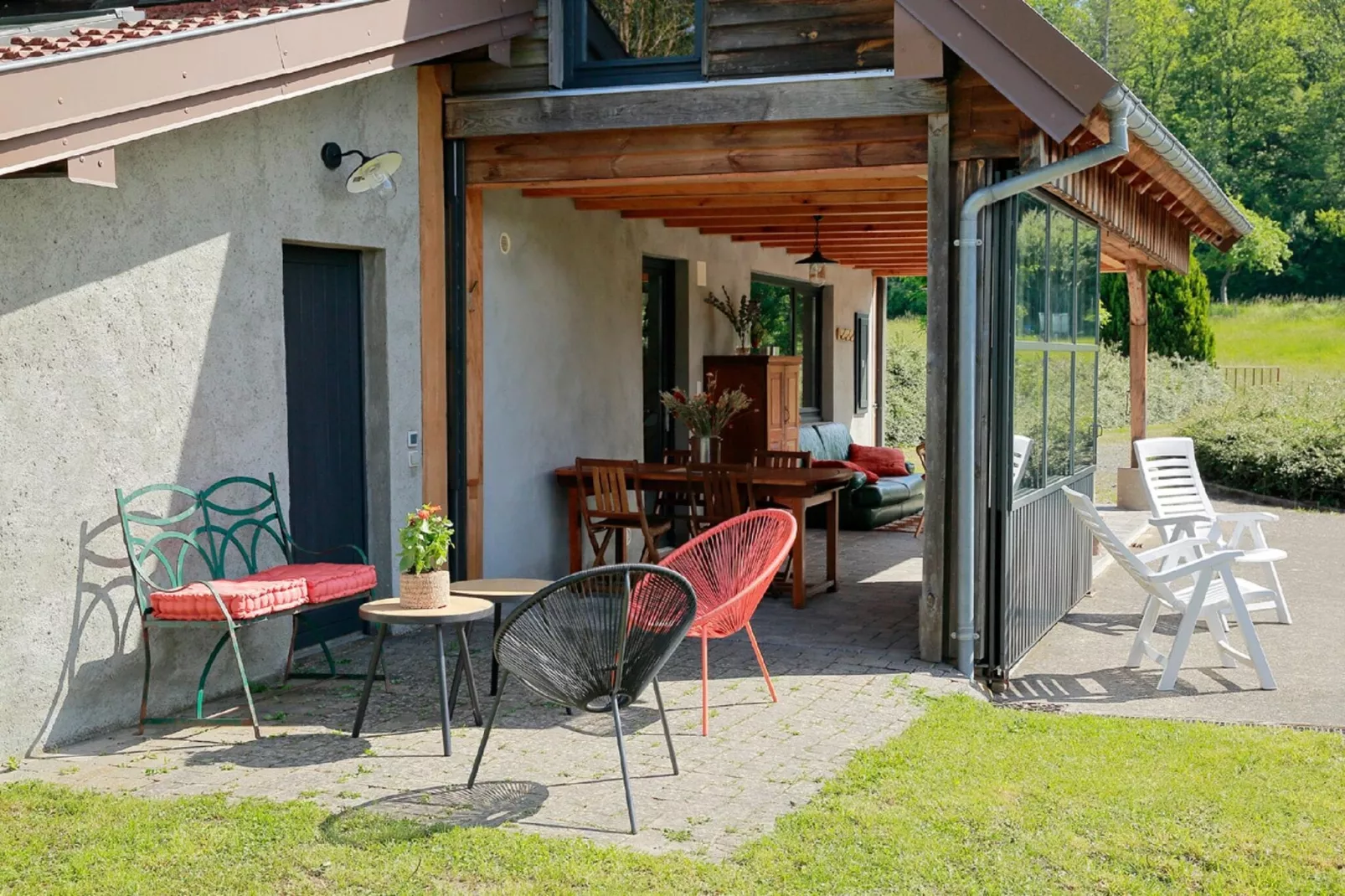 Gîte "Au bord de l'Eau "-Terrasbalkon