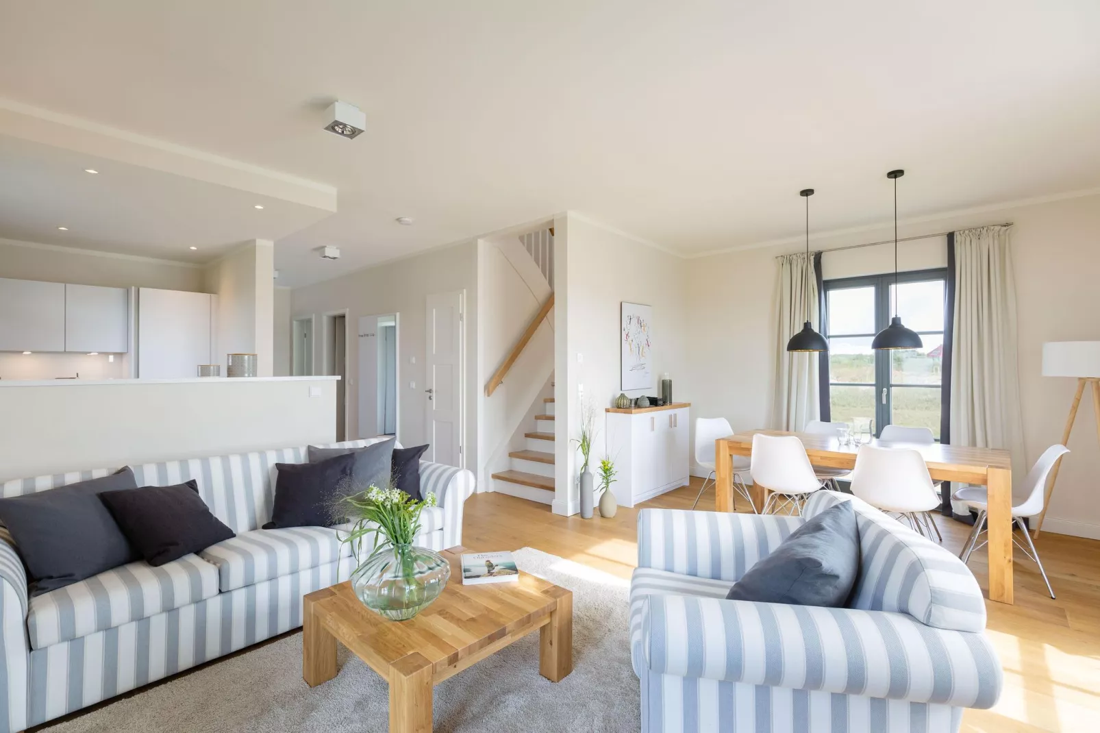 Reetvilla Premium 6 Personen-Woonkamer