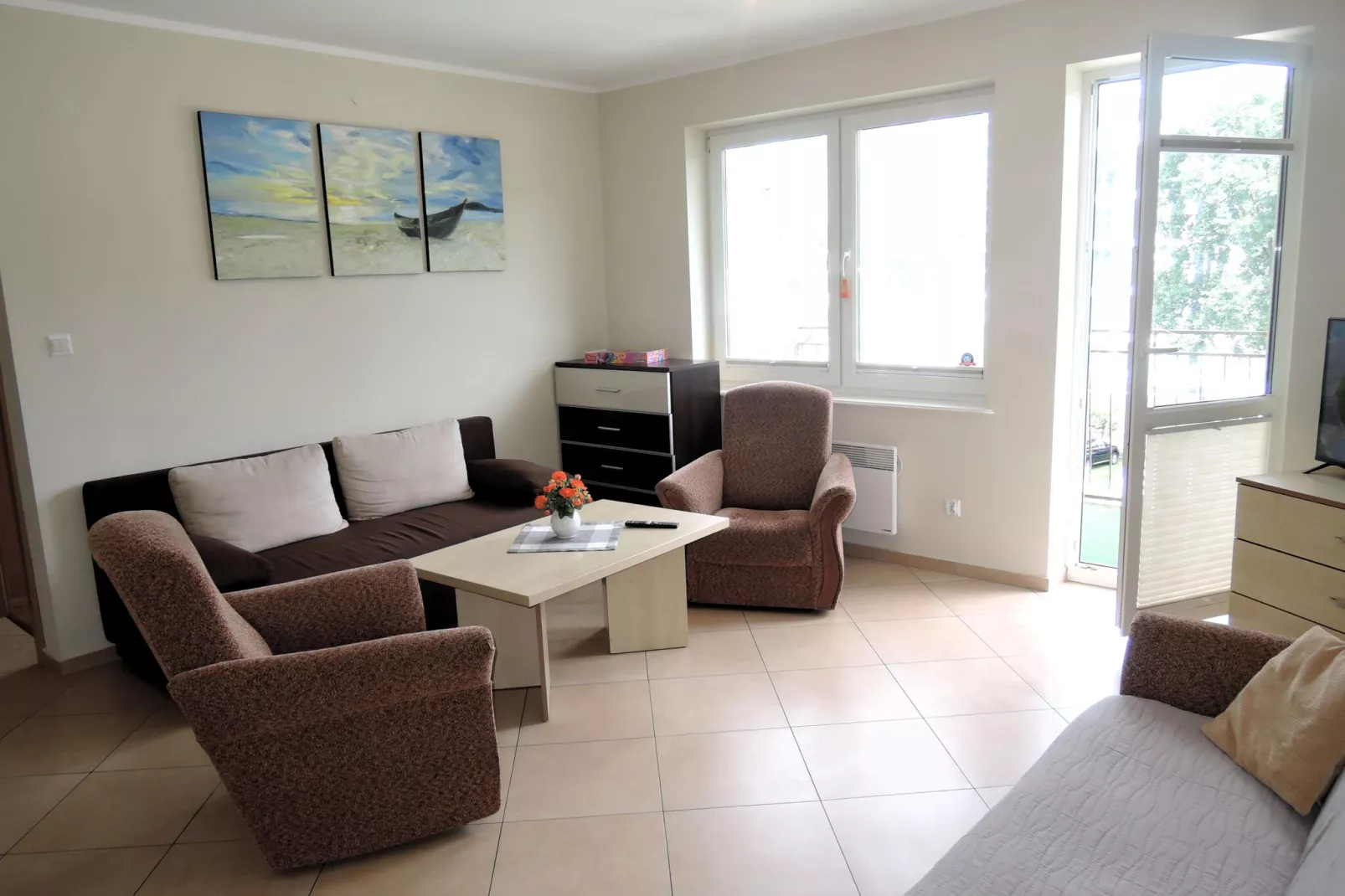 Apartament w Miedzyzdrojach "Morskie Oko" A-Woonkamer