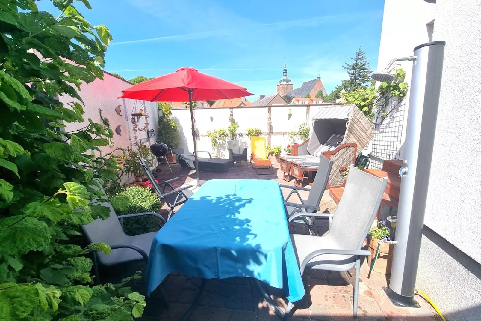Ferienhaus Ruhe Oase Fehmarn-Terrasbalkon