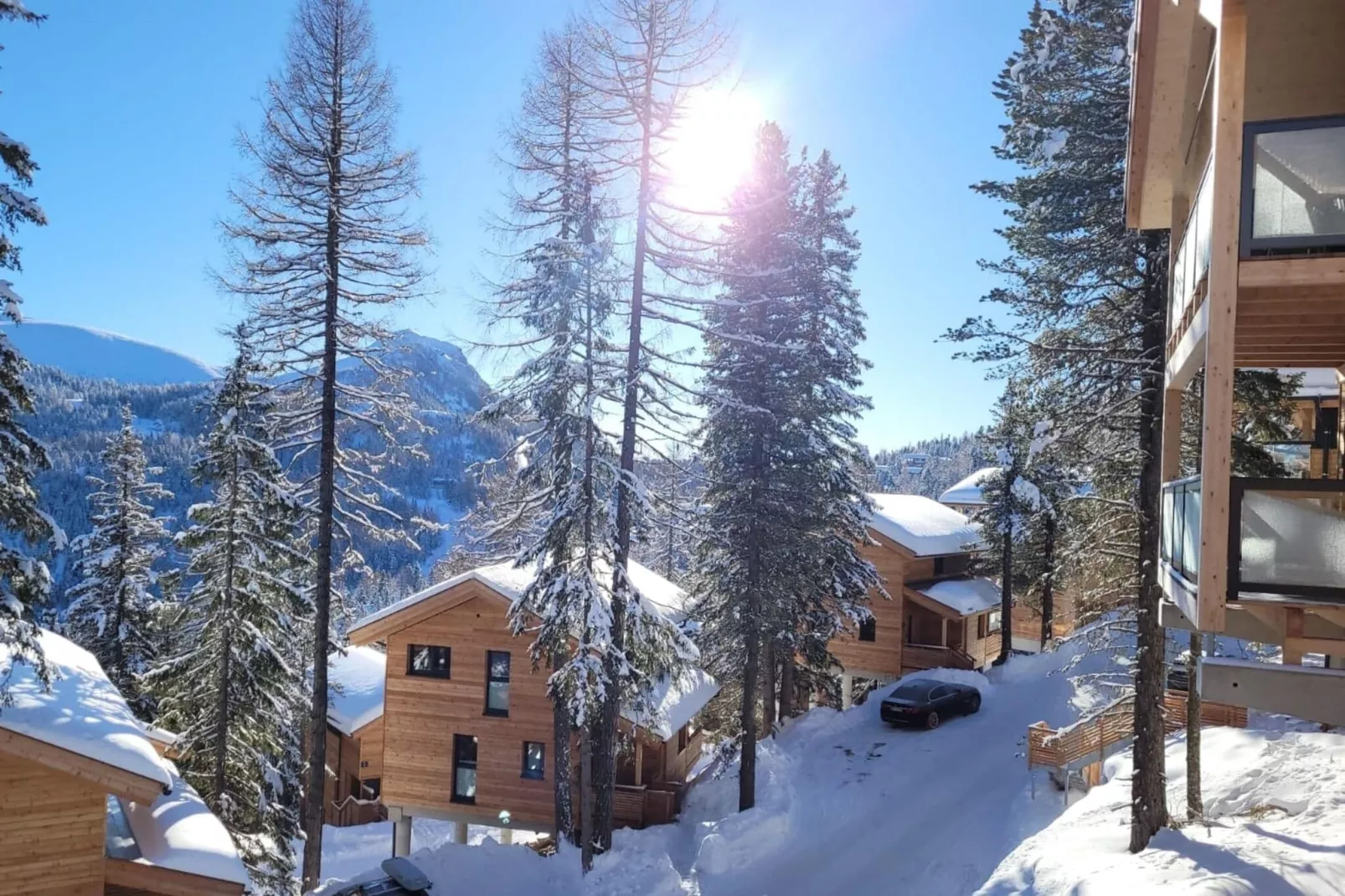 Naturchalets Turracher Höhe 2-Uitzicht winter
