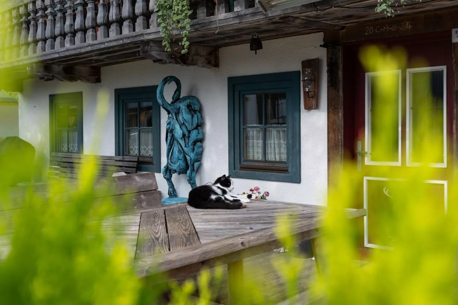 Bauernhaus Untermoos-Buitenkant zomer