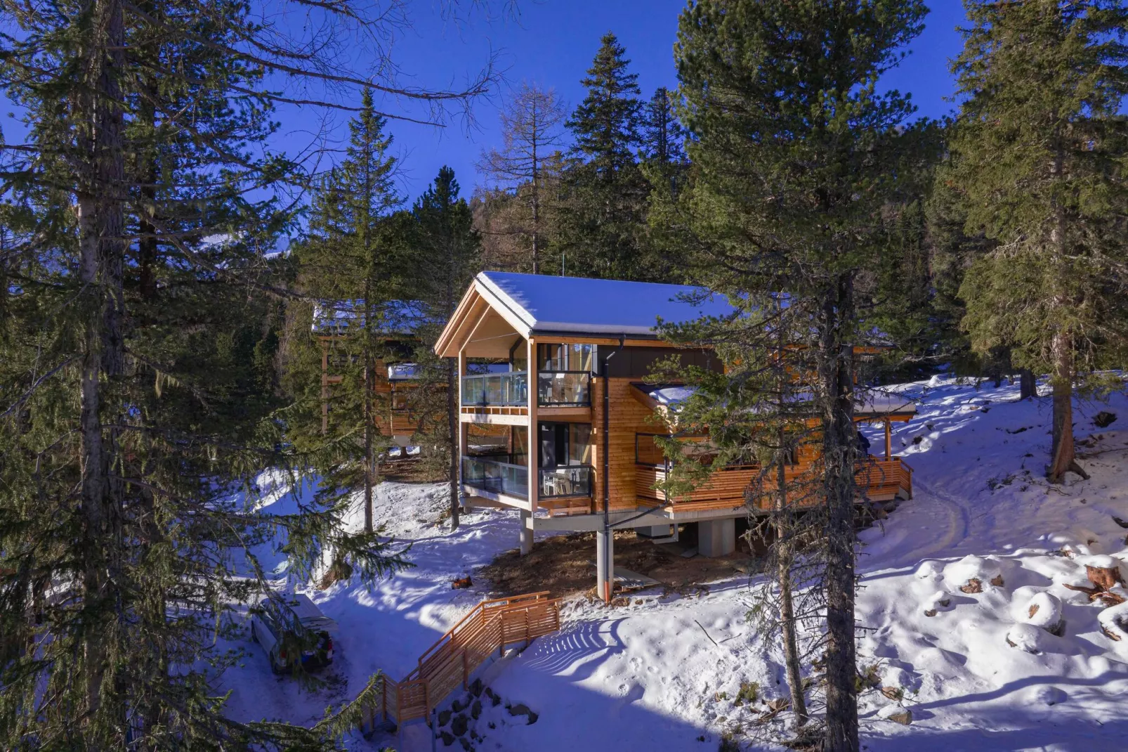 Naturchalets Turracher Höhe 3-Gebied winter 1km