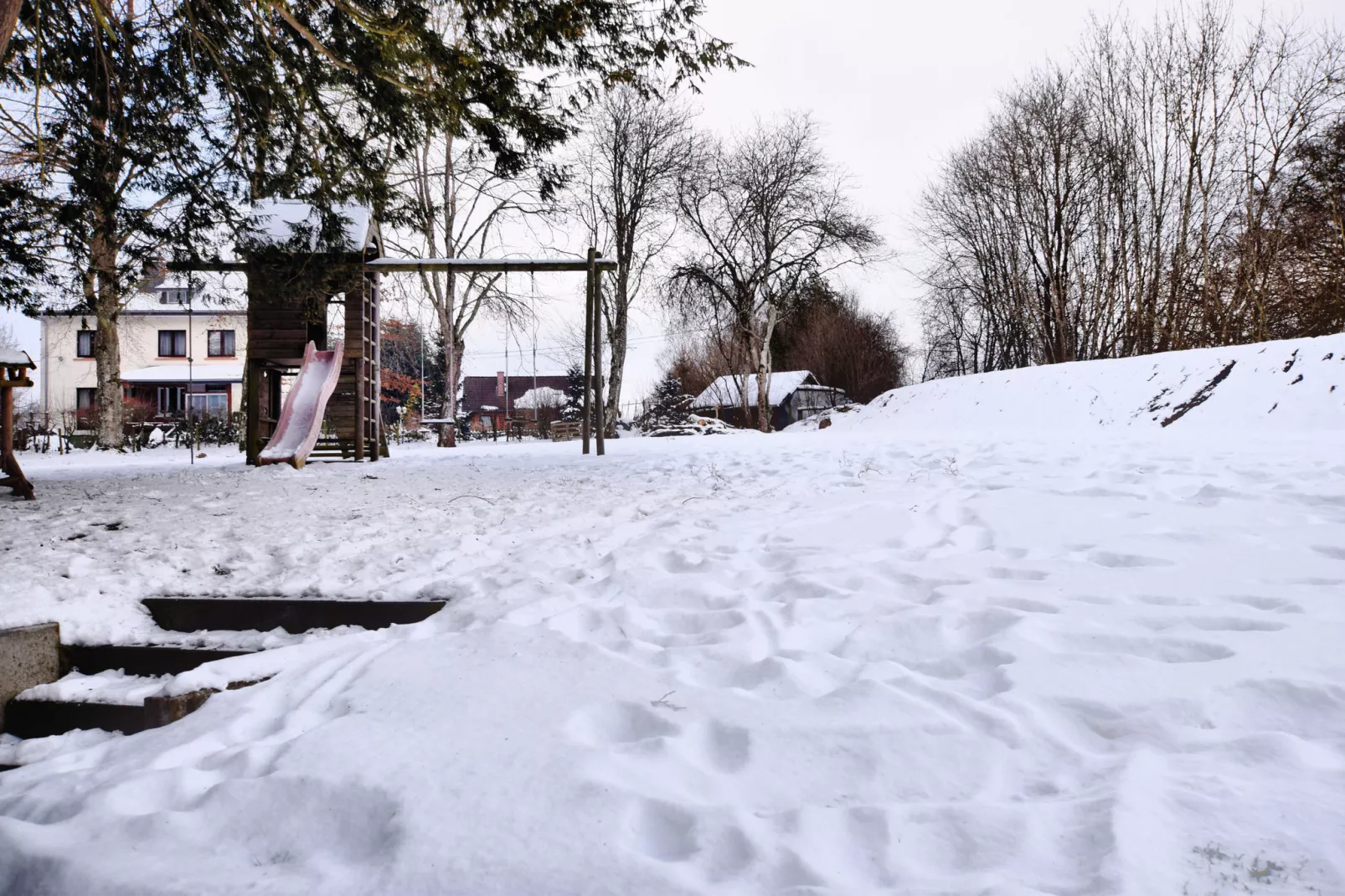 Villa Courtil-Tuin winter