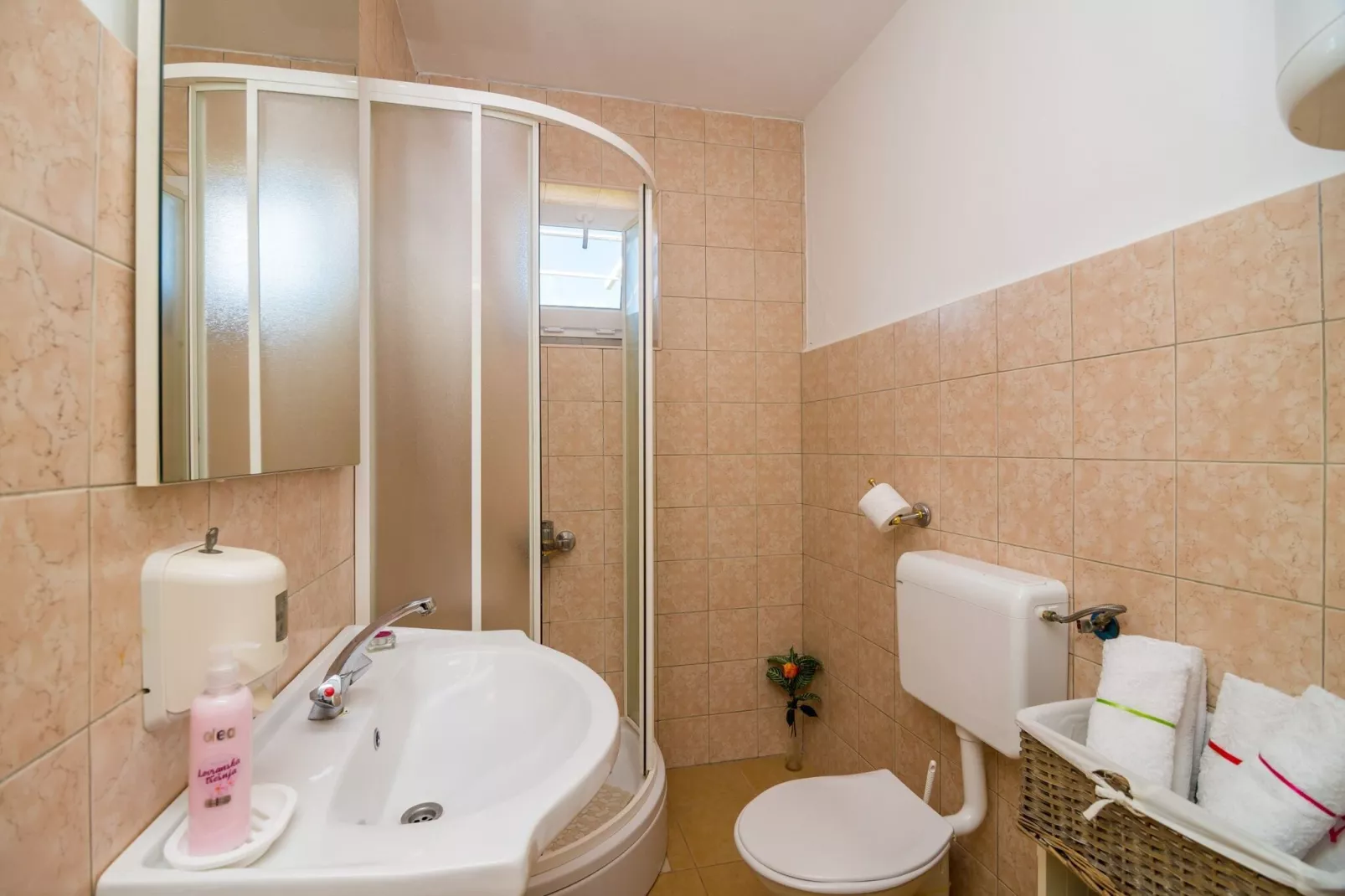 Villa Desin - Three Bedroom Apartment with Terrace and Garden View-Badkamer