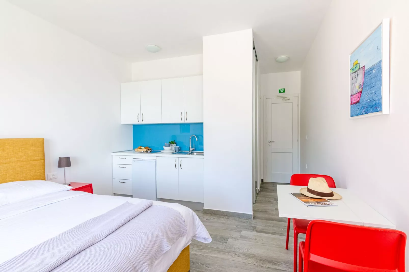 Apartments Villa Lukas - ''No.7'' Studio Apartment with Balcony and Sea View-Slaapkamer