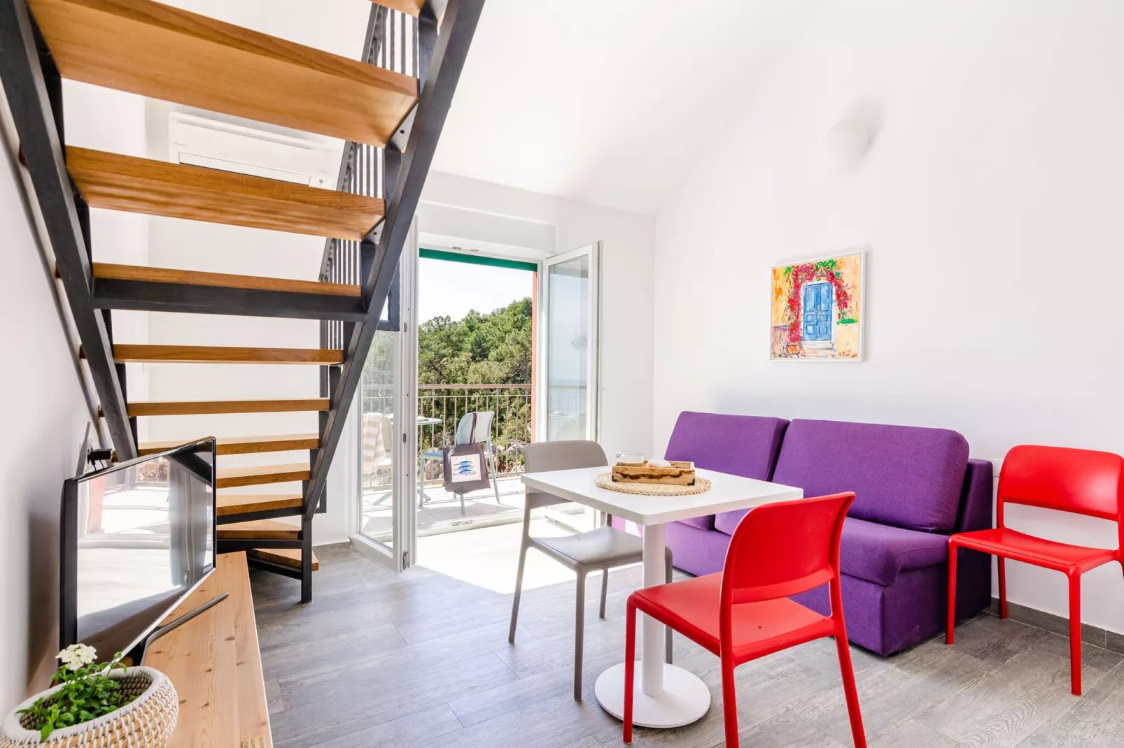 Apartments Villa Lukas - ''No.10'' Gallery Studio Apartment with Balcony and Sea View-Binnen