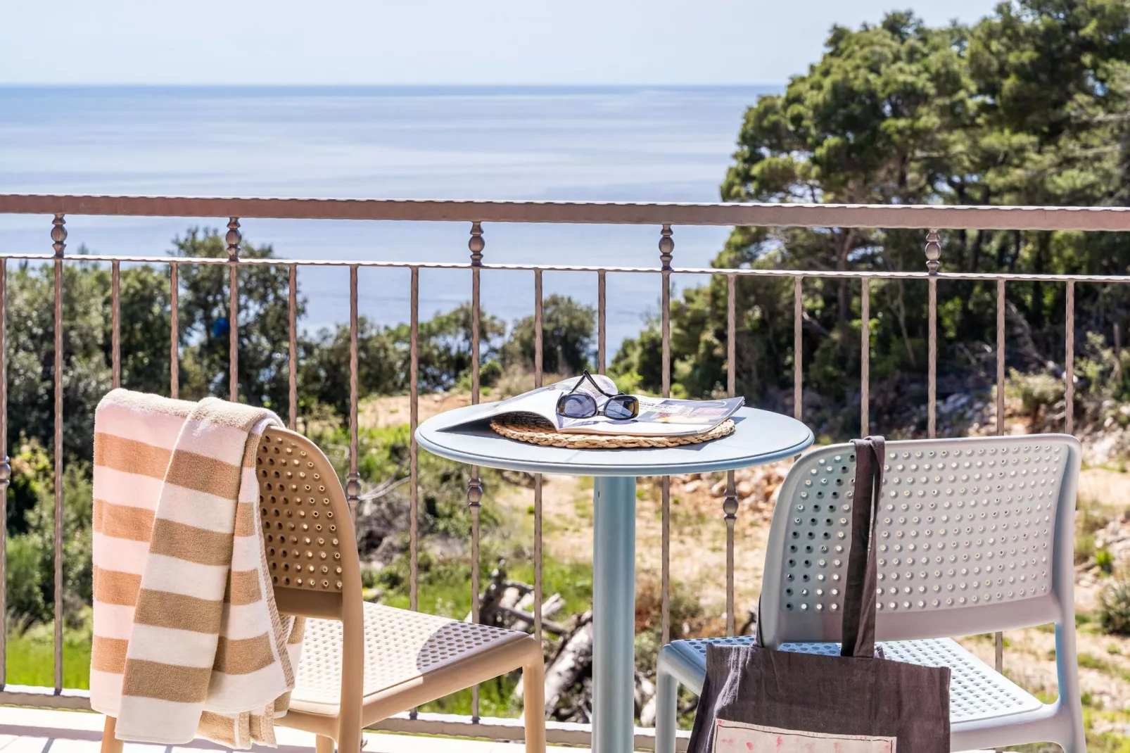 Apartments Villa Lukas - ''No.11'' Gallery Studio Apartment with Balcony and Sea View-Terrasbalkon