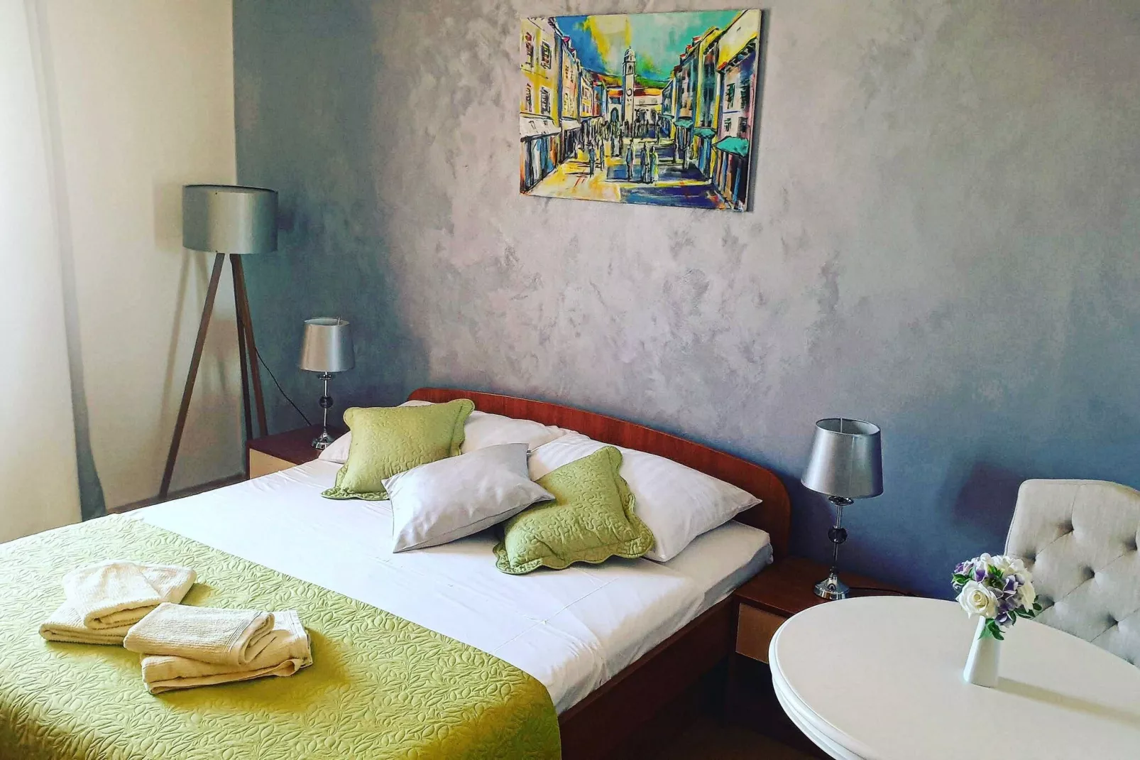 Villa Dubelj Dubrovnik -Deluxe Double or Twin Room with Balcony-Slaapkamer