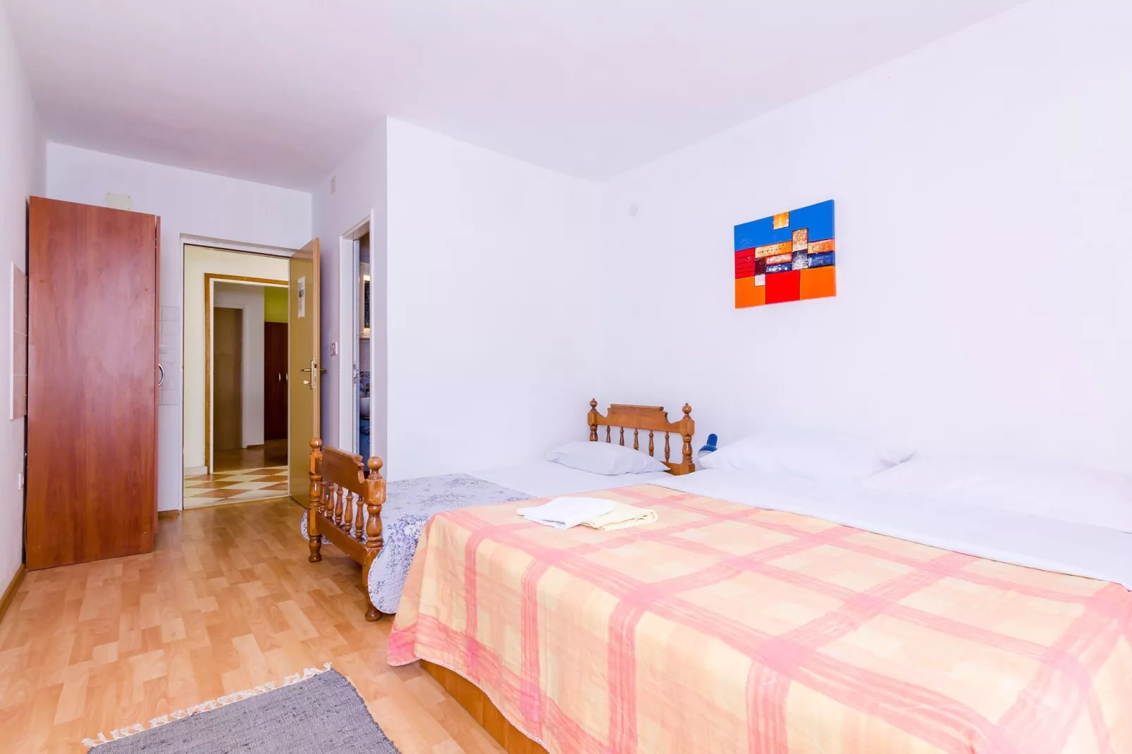 Apartments Glavor - One Bedroom Apartment with Terrace and Sea View (A1)-Slaapkamer