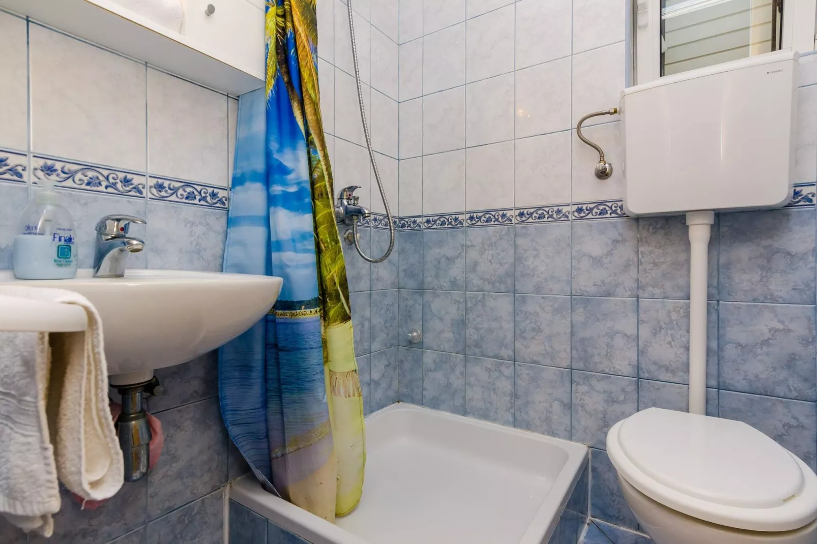 Apartments Glavor - One Bedroom Apartment with Terrace and Sea View (A1)-Badkamer
