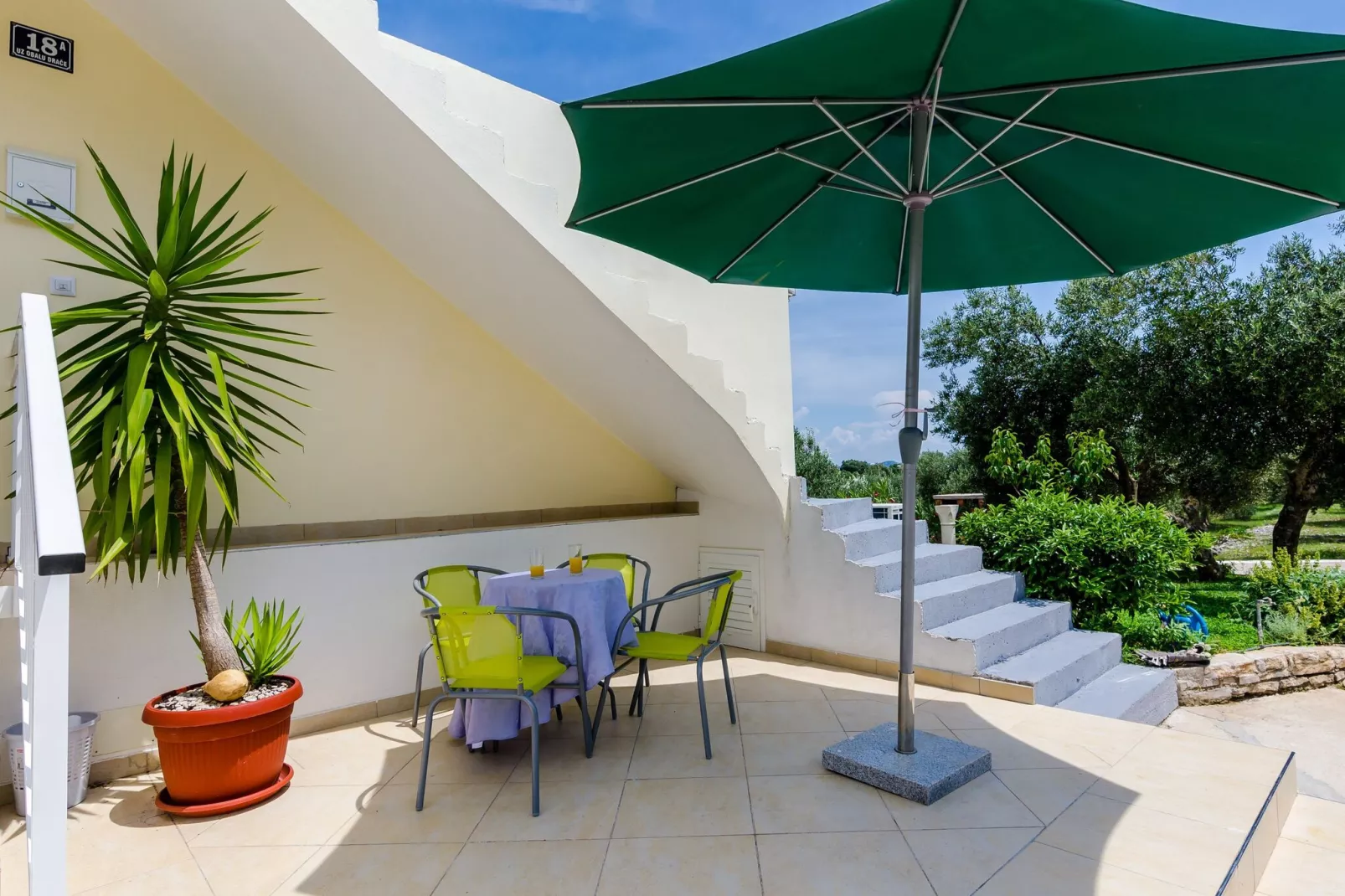 Apartments Glavor - One Bedroom Apartment with Balconies and Sea View (A5)-Terras
