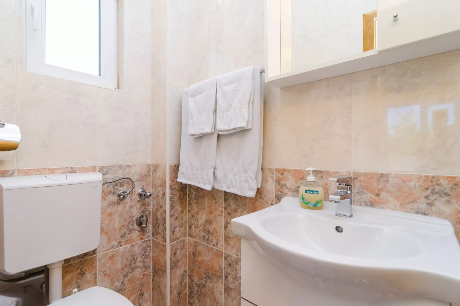 Apartments & Rooms Barišić - Studio Apartment with Balcony and Garden View (First Floor)-APT 9-Badkamer