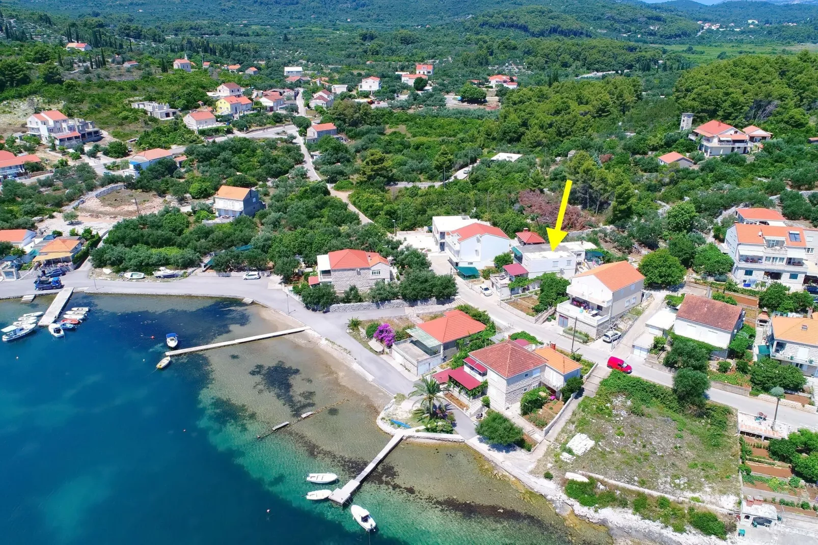 Apartments Radojković Lumbarda -One Bedroom Apartment with Terrace and Partial Sea View(A1)-Uitzicht