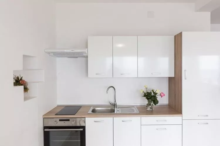 Apartments Manuela - One-Bedroom Apartment with Balcony and Sea View-Keuken