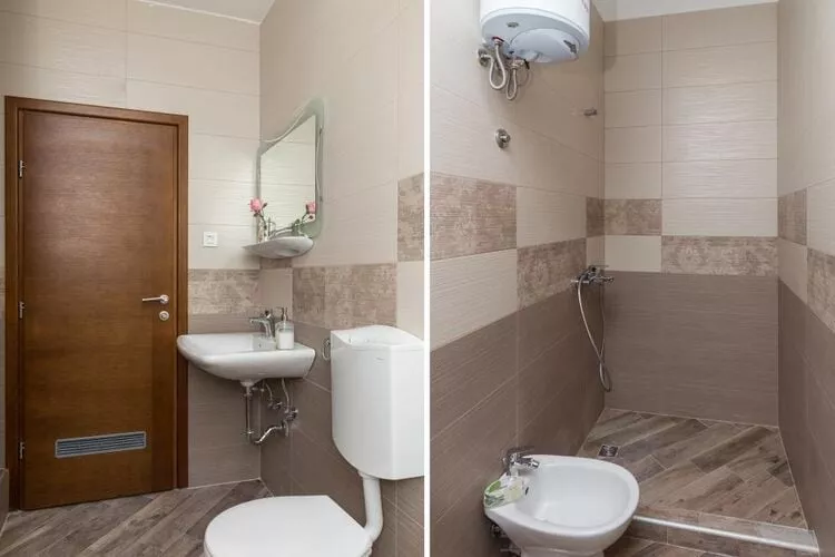 Apartments Manuela - Comfort One-Bedroom Apartment with Terrace and Sea View-Badkamer