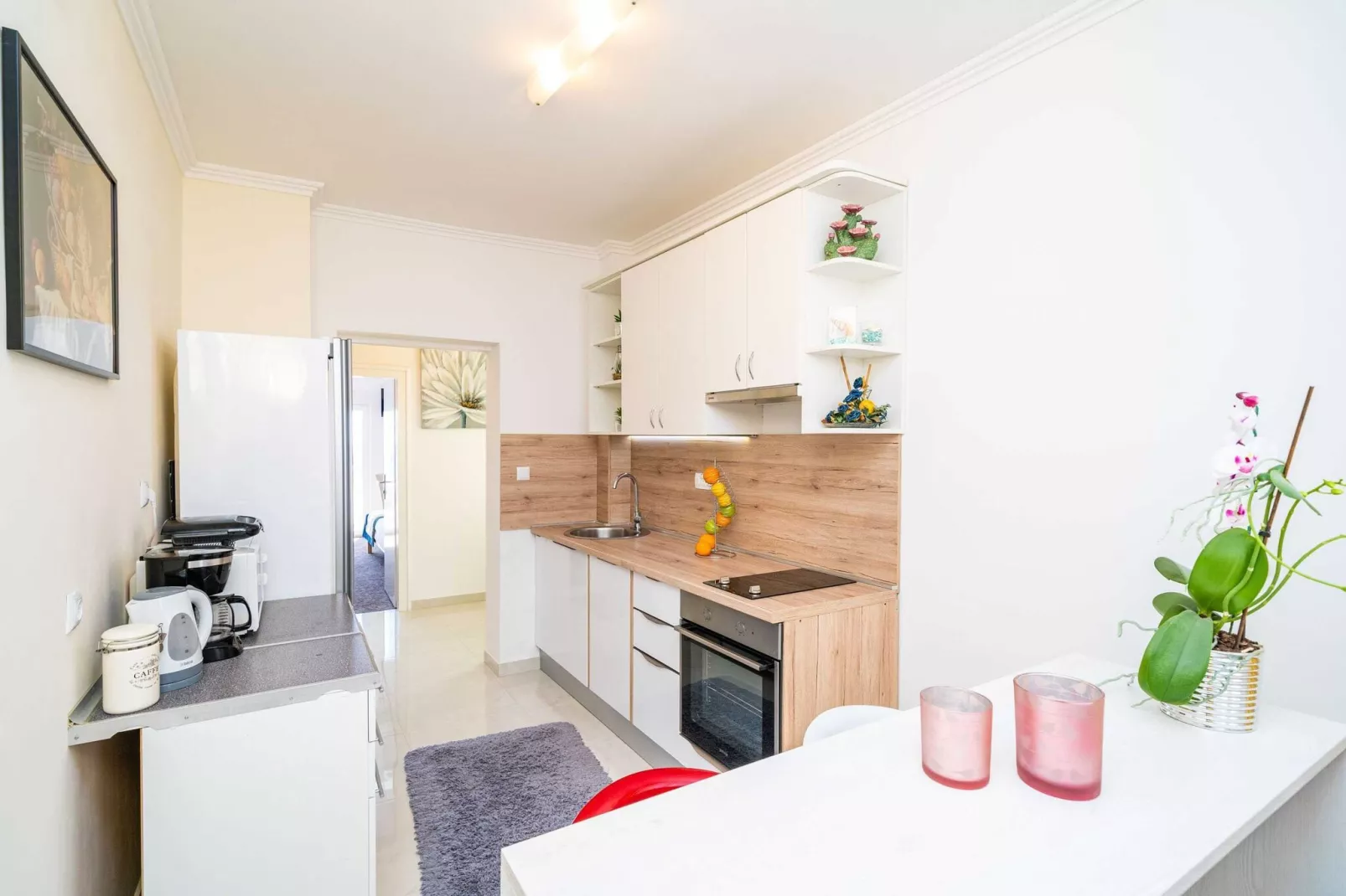 Apartments Blažević - Comfort Two Bedroom Apt with Hot Tub and Sea View-Keuken