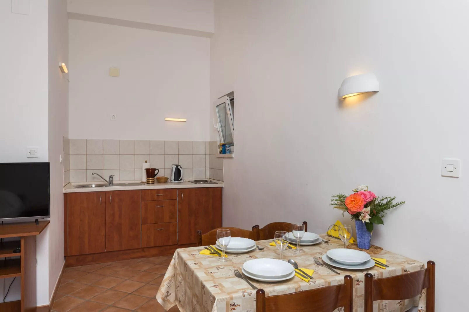 Villa Dubravka - Premium One Bedroom Apartment with Balcony and Sea View (Apartman 5)-Keuken