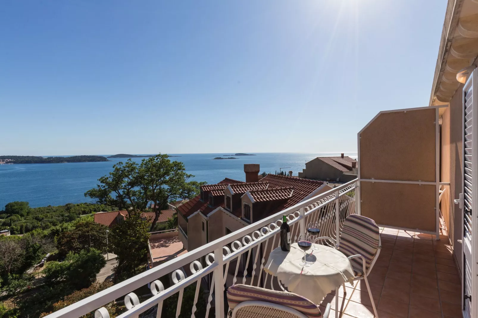 Villa Dubravka - Premium One Bedroom Apartment with Balcony and Sea View (Apartman 5)-Terrasbalkon