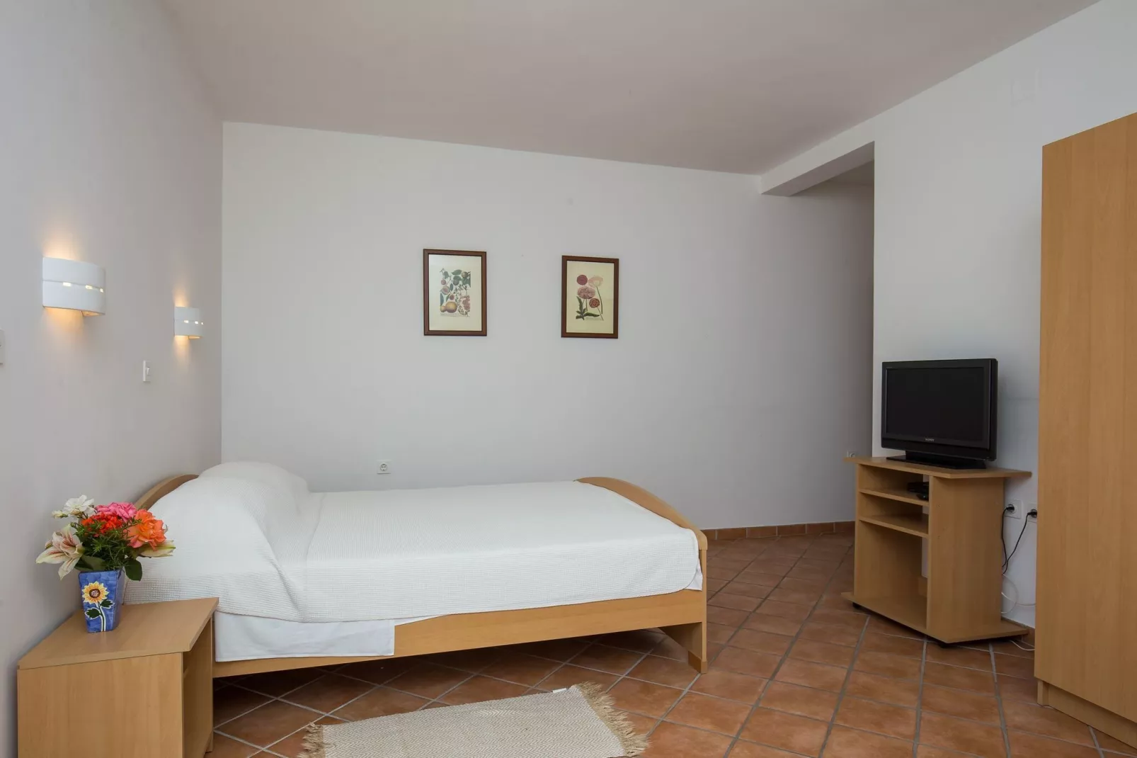 Villa Dubravka - Superior One Bedroom Apartment with Balcony and Sea View (Apartman 6)-Slaapkamer