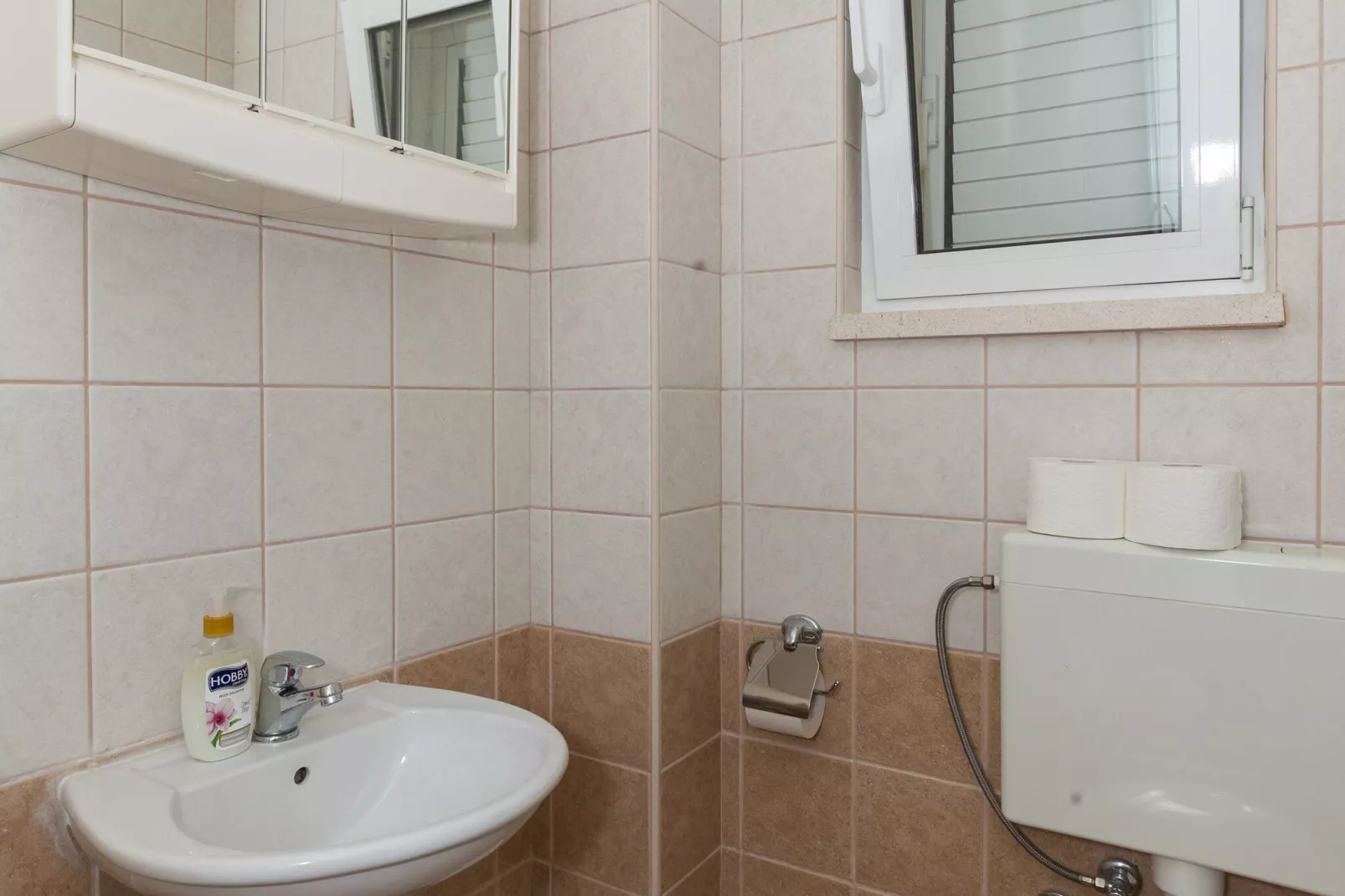 Villa Dubravka - Superior One Bedroom Apartment with Balcony and Sea View (Apartman 6)-Badkamer