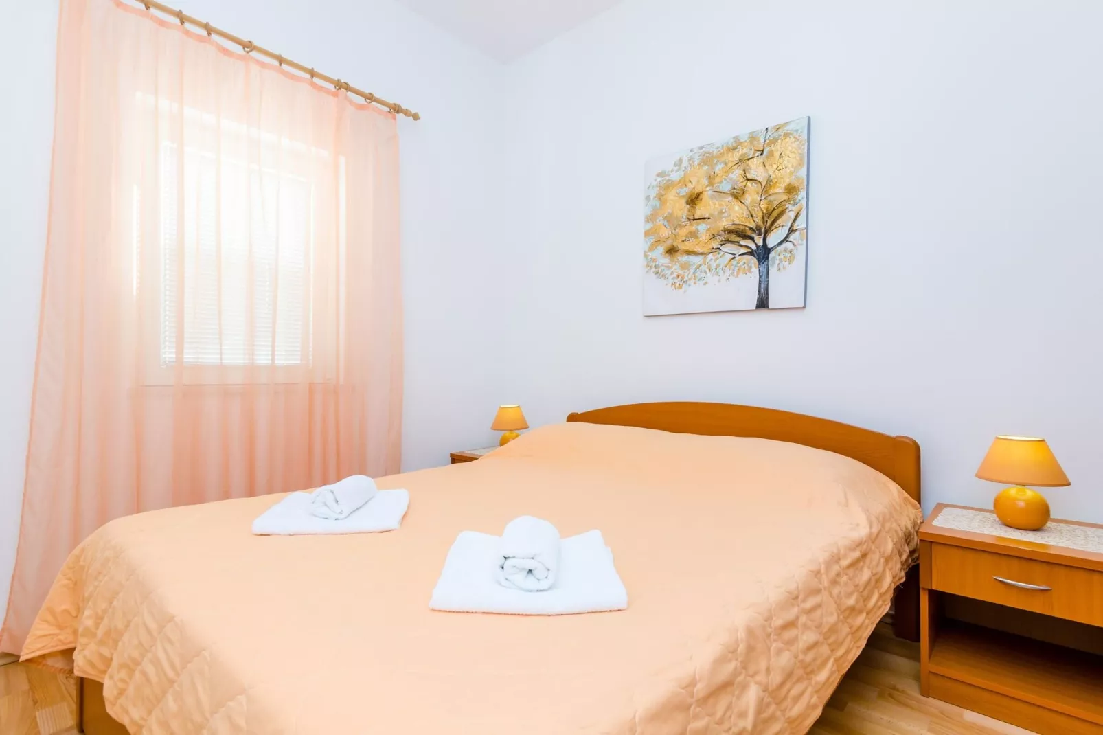 Apartments Mali Paradiso - One Bedroom Apartment with Terrace and Pool View(A3)-Slaapkamer