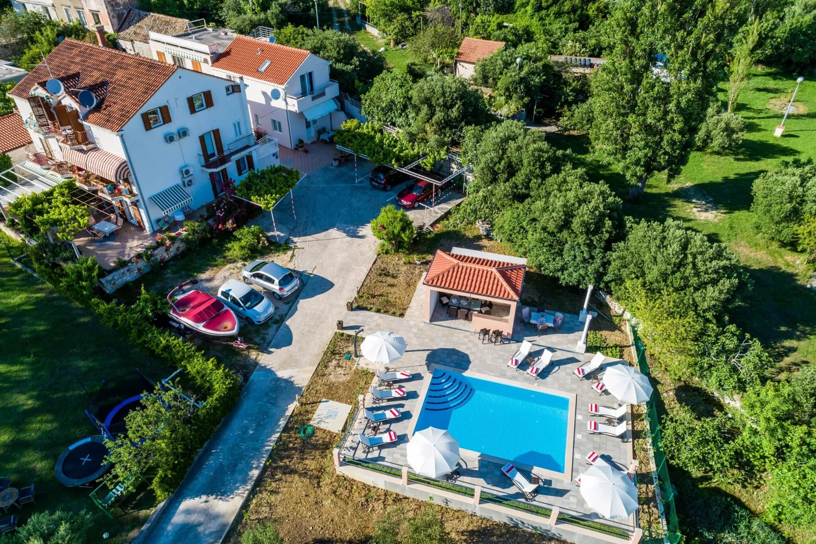 Apartments Mali Paradiso - Two Bedroom Apartment with Balcony and Pool View (A4)-Buitenlucht