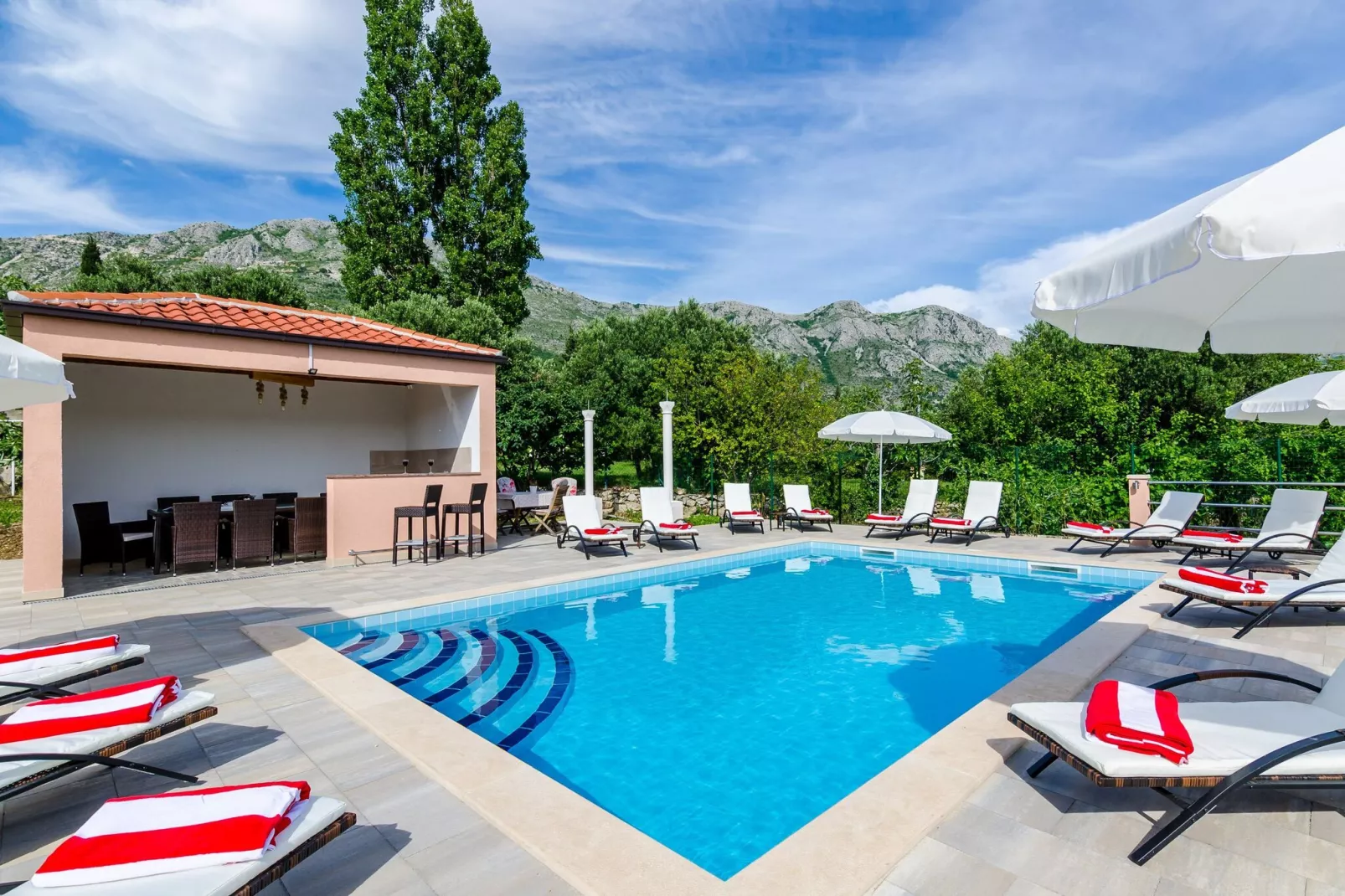 Apartments Mali Paradiso - Two Bedroom Apartment with Balcony and Pool View (A4)-Zwembad