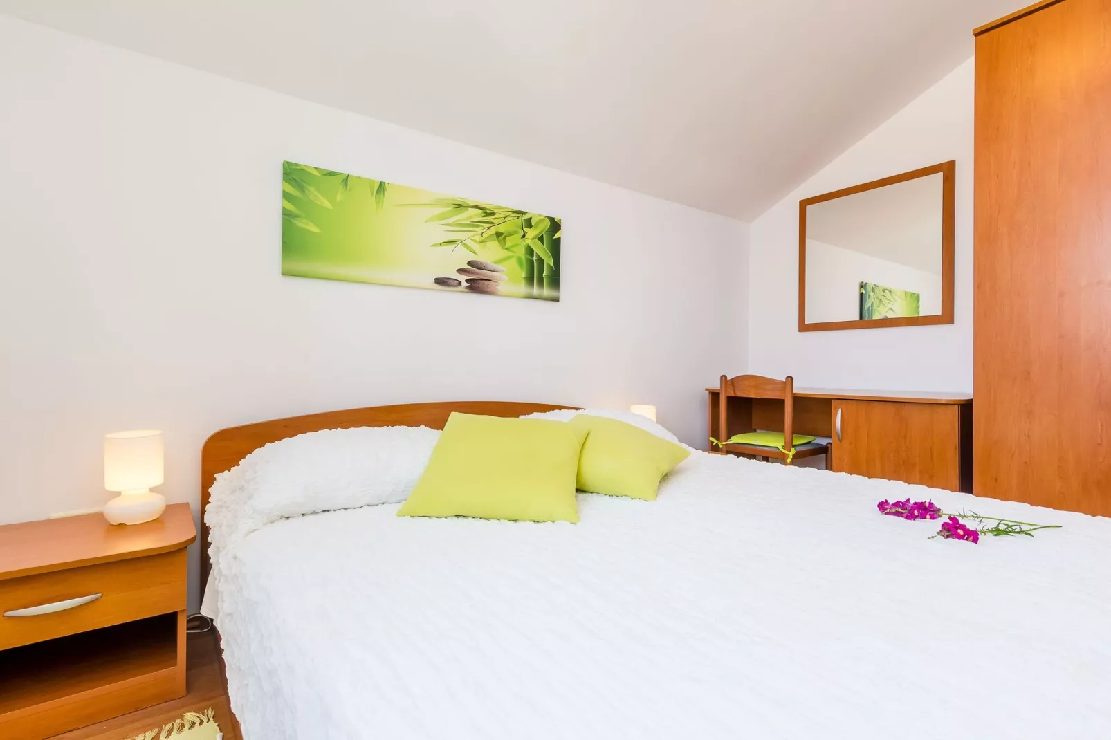Villa Panorama Dubrovnik (A3) - Comfort One Bedroom Apartment with Balcony and sea View-Slaapkamer