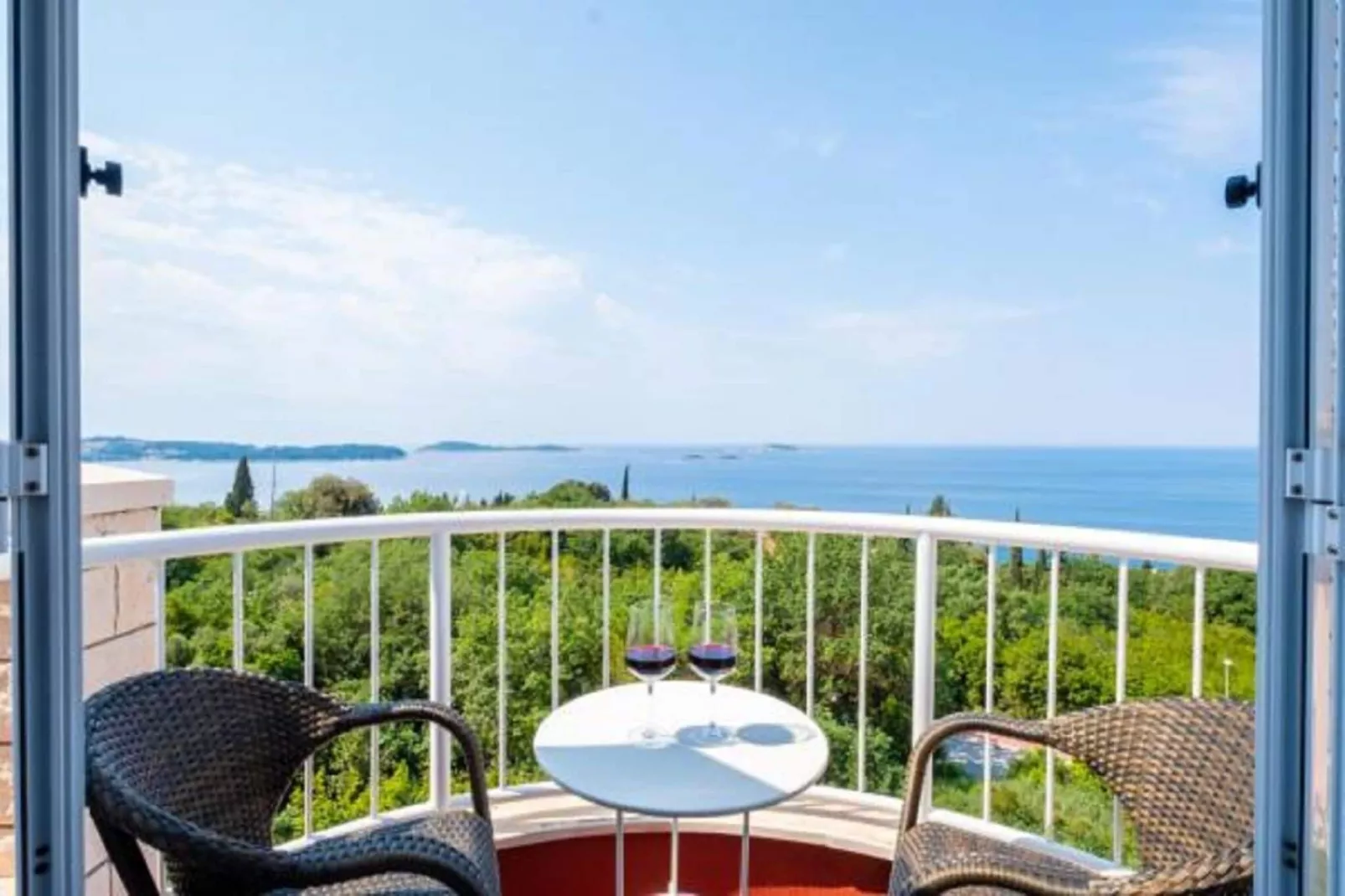 Villa Panorama Dubrovnik (A3) - Comfort One Bedroom Apartment with Balcony and sea View-Terrasbalkon