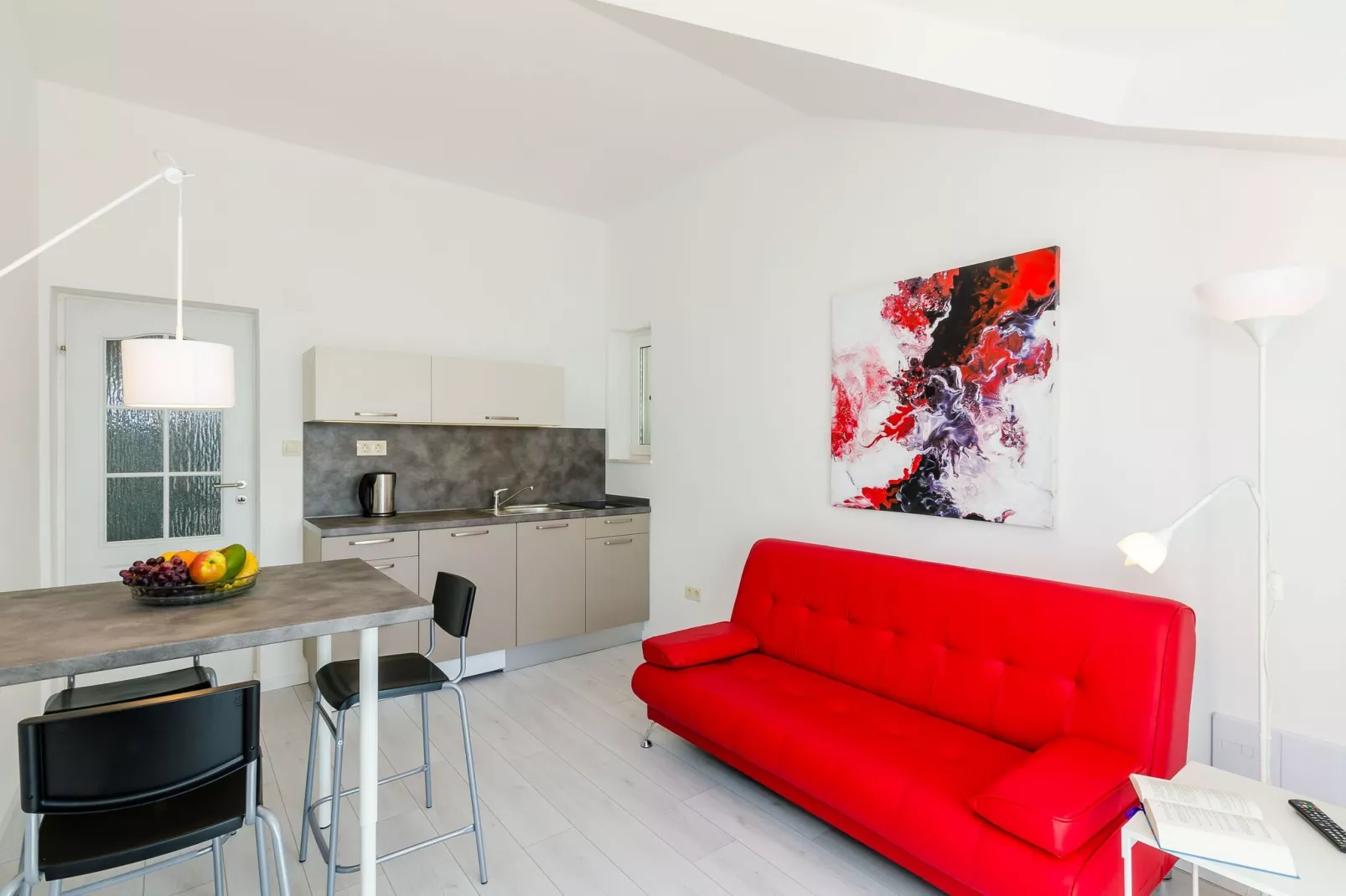 Villa Panorama Dubrovnik (A4) - Premium One Bedroom Apartment with Terrace and sea View-Woonkamer