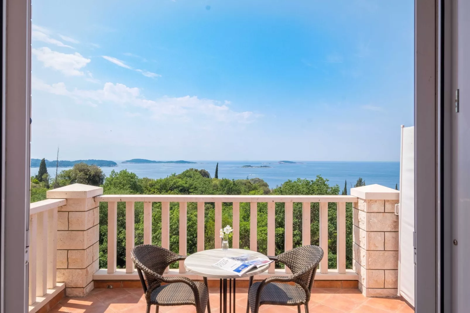 Villa Panorama Dubrovnik (S1) - Deluxe Double Room with Terrace and Sea View-Terras