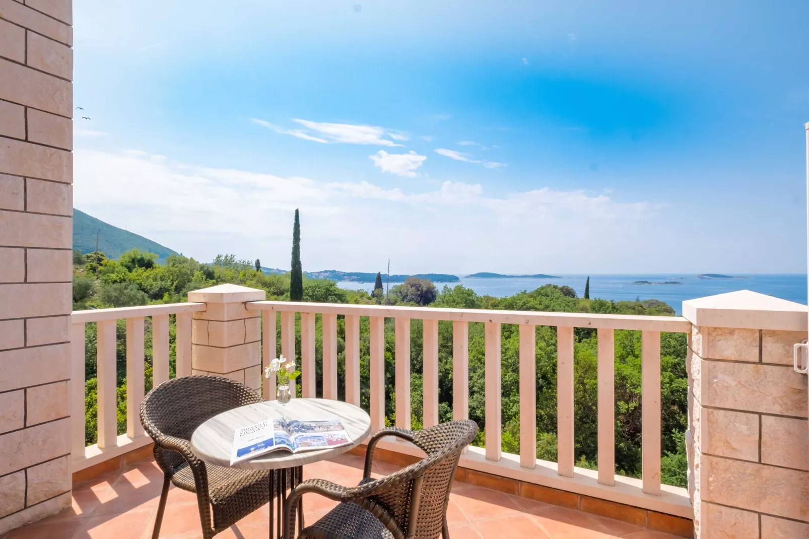 Villa Panorama Dubrovnik (S1) - Deluxe Double Room with Terrace and Sea View-Terras