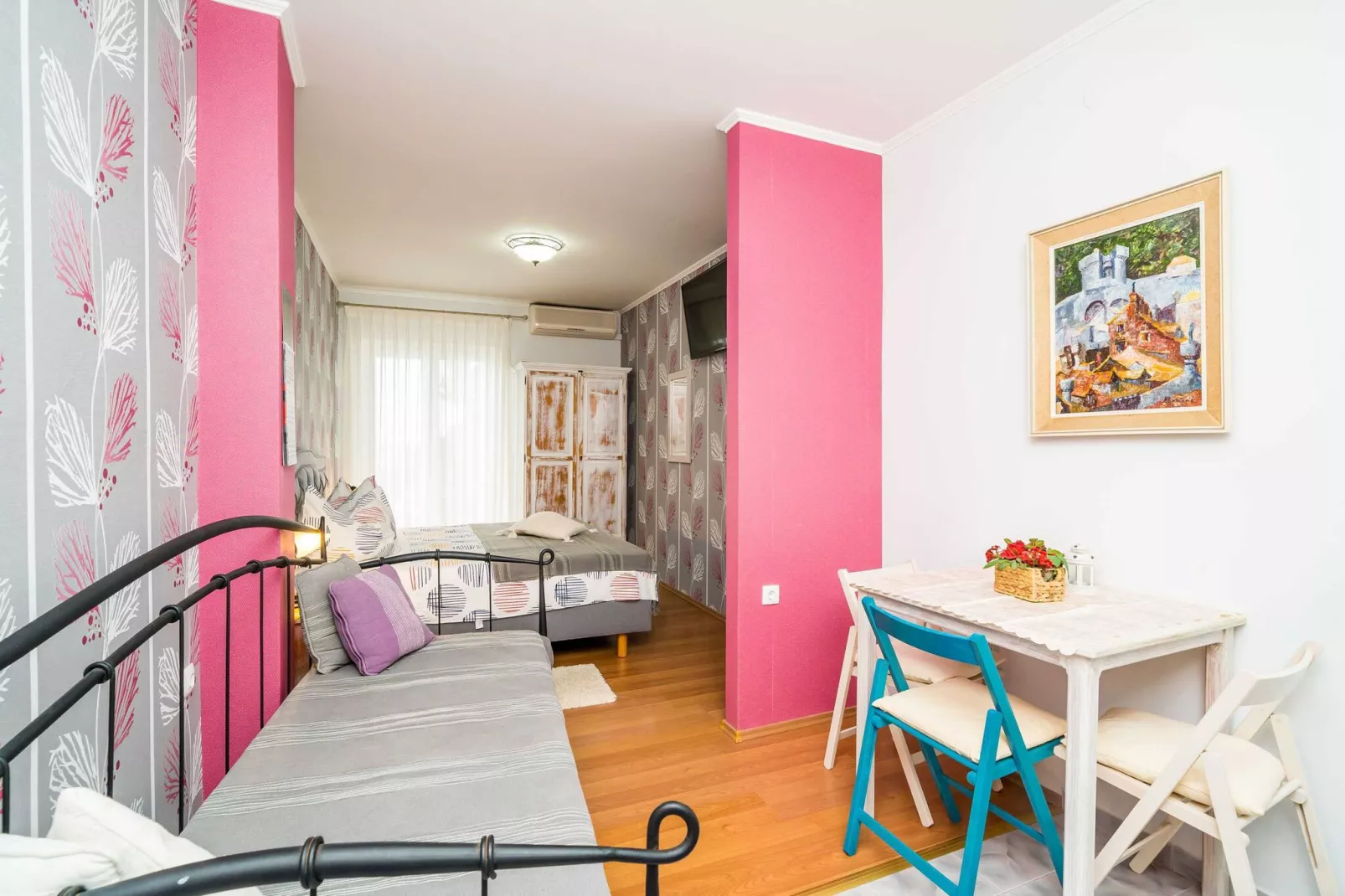 Apartment Villa Palma- Studio Apartment with Balcony and Sea View (Studio apartman 1)-Slaapkamer