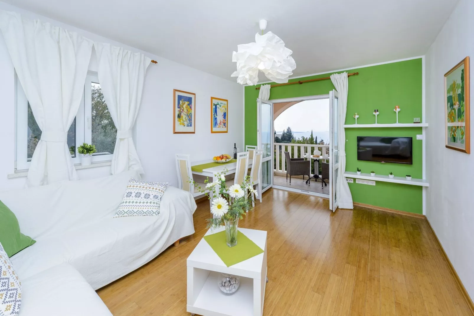 Apartments Maris-Superior One Bedroom Apartment  with Terrace and Sea view-Woonkamer