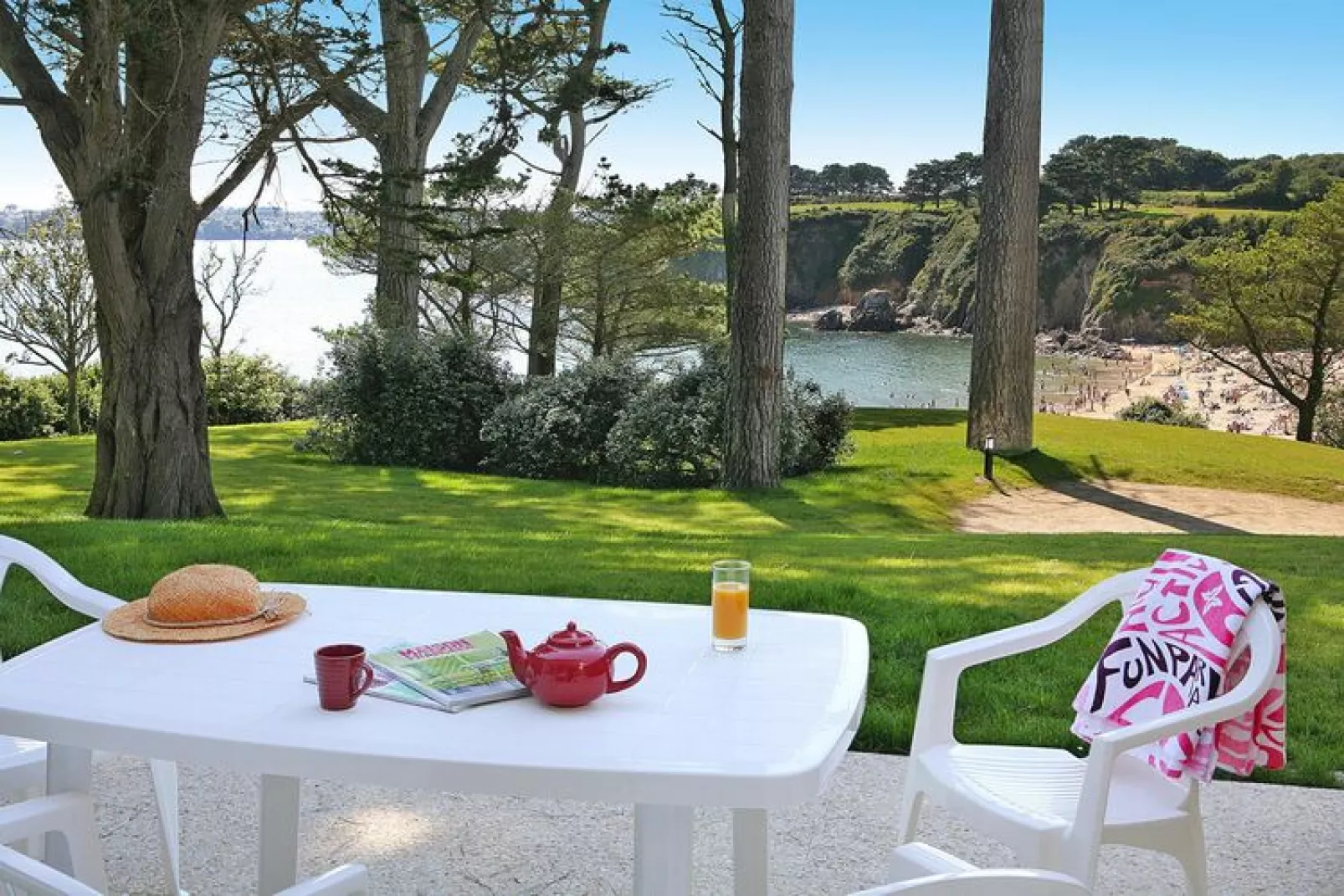 Residence Iroise Armorique Locmaria-Plouzané //T 3 Duplex 6 pers-Tuinen zomer