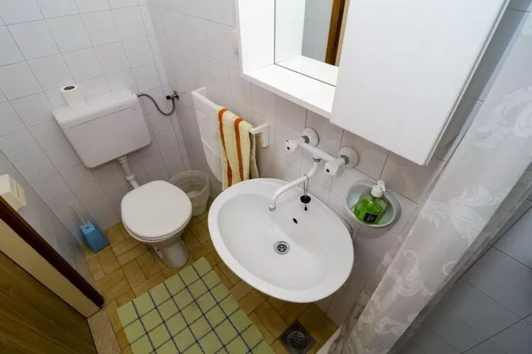 Villa Barbara - Studio with Terrace and Sea View (br.2)-Badkamer