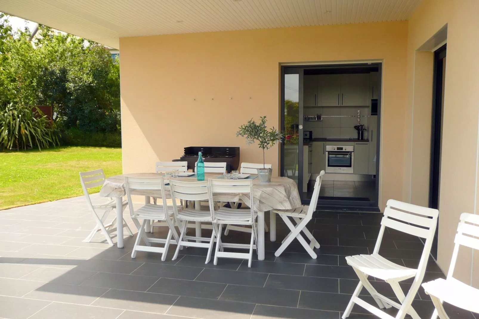 Ferienhaus in Meernähe Telgruc-sur-Mer-Terrasbalkon