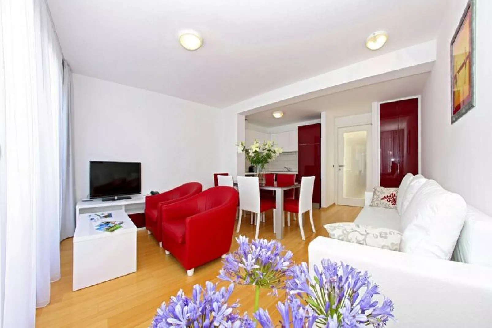 Apartments Sunnyside Petrcane - Typ C ca 55 qm für 4 Pers-Woonkamer