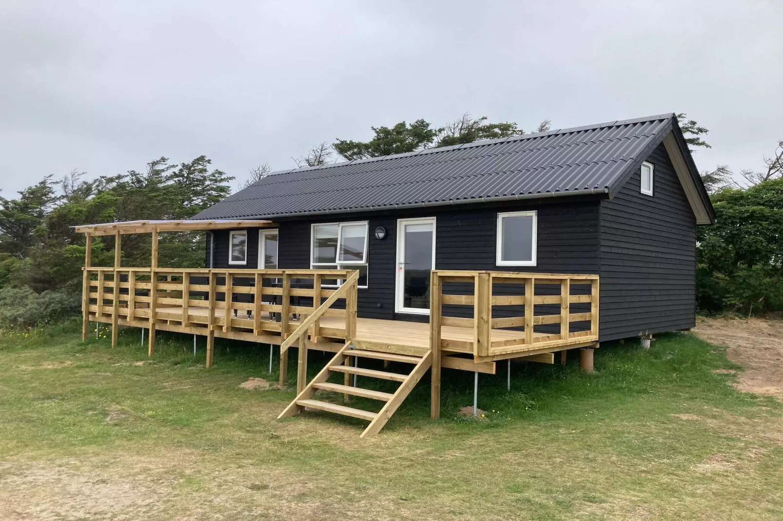 Mooie hut in campingresort-Buitenlucht