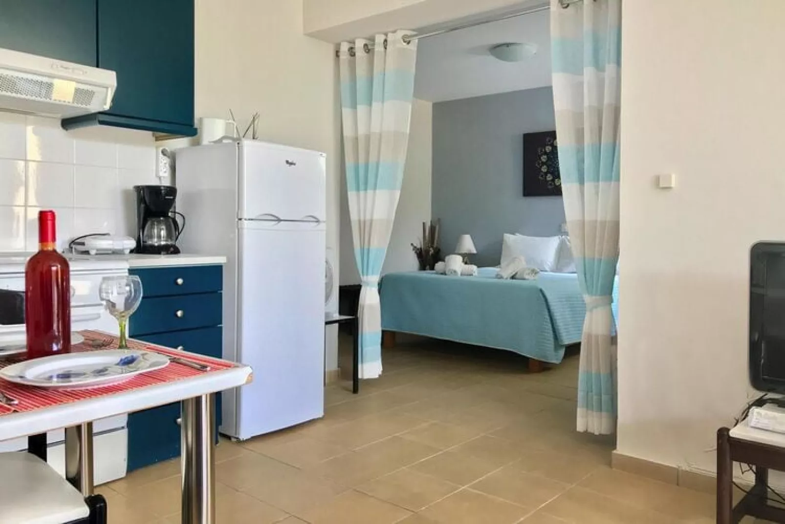 Apartments Manto, Barbati-Studio, ground floor-Slaapkamer