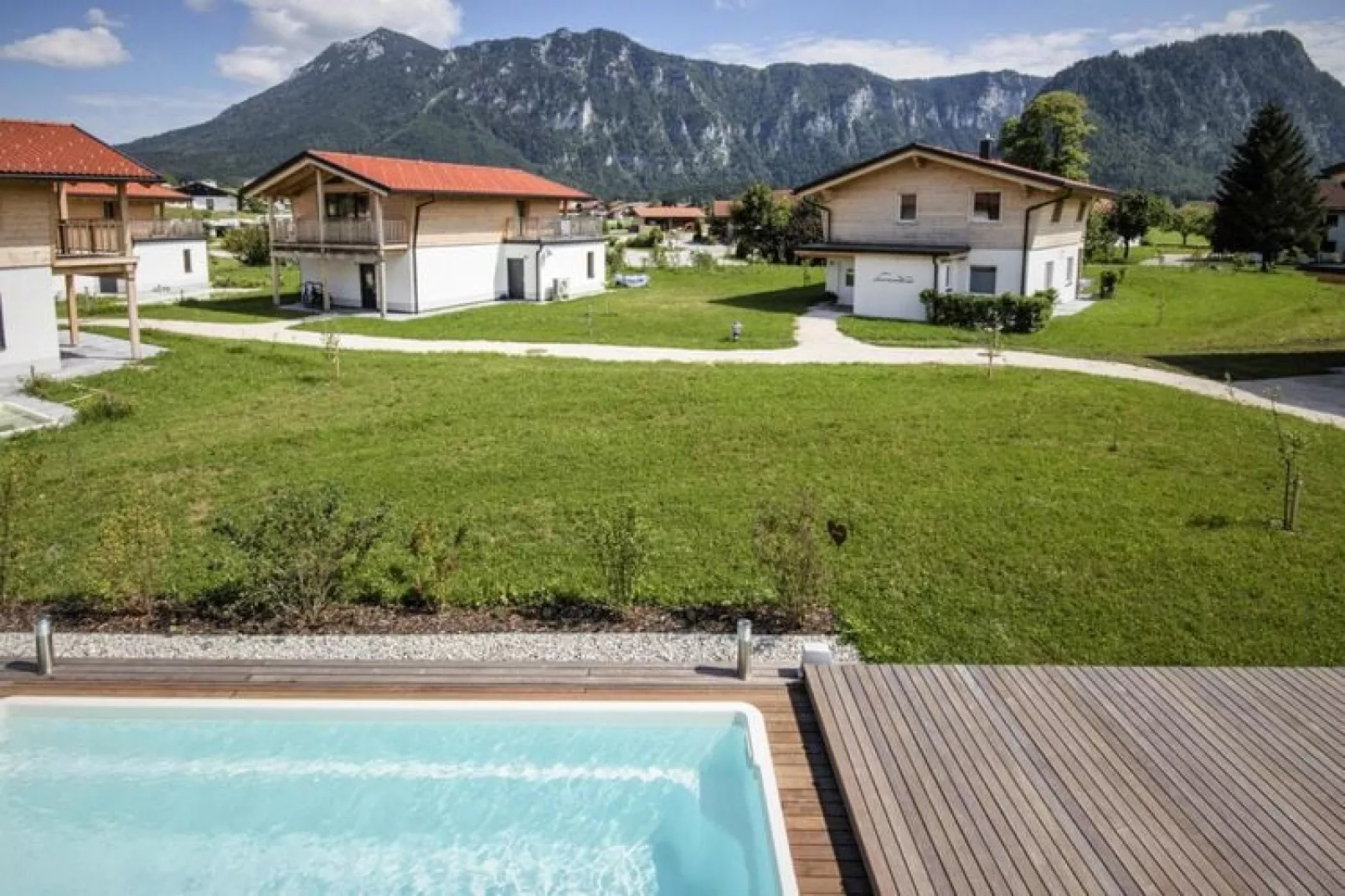 Chalet Falkenstein Inzell-Buitenkant zomer